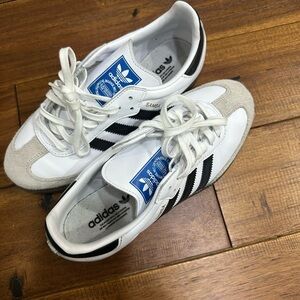 Adidas Sambas White and Black Sneakers